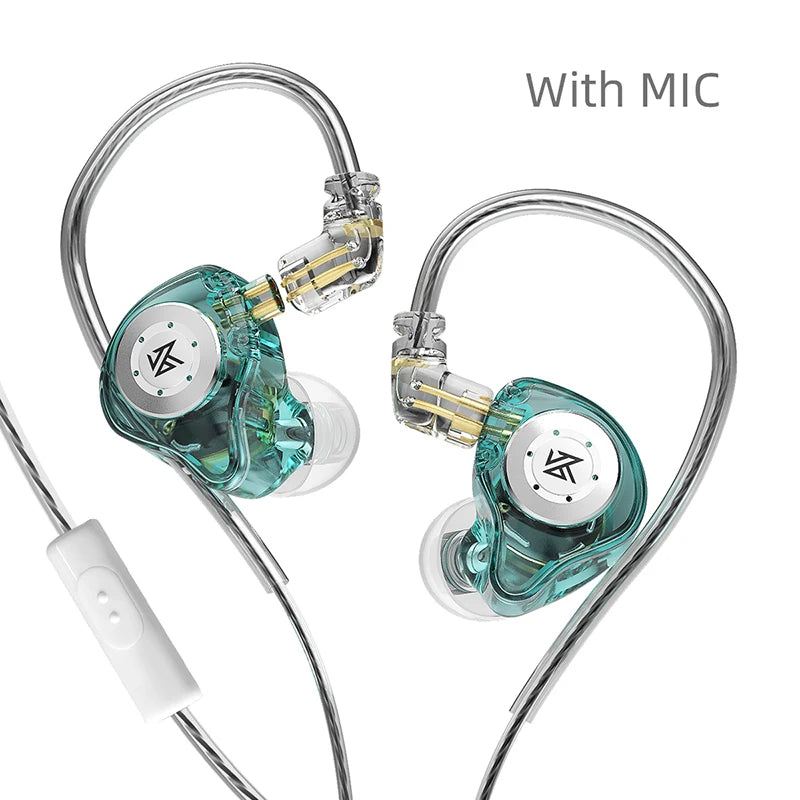 Auriculares KZ EDX Pro con monitorización dinámica intraaural, auriculares HiFi con cable, graves estéreo, para juegos, música, tapones para los oídos y cancelación de ruido.