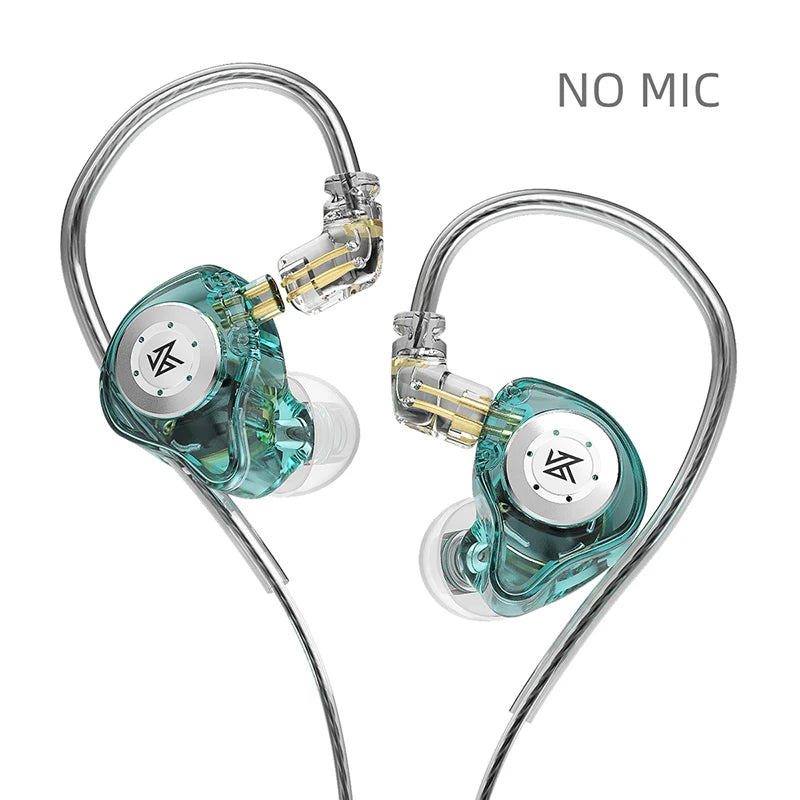 Auriculares KZ EDX Pro con monitorización dinámica intraaural, auriculares HiFi con cable, graves estéreo, para juegos, música, tapones para los oídos y cancelación de ruido.