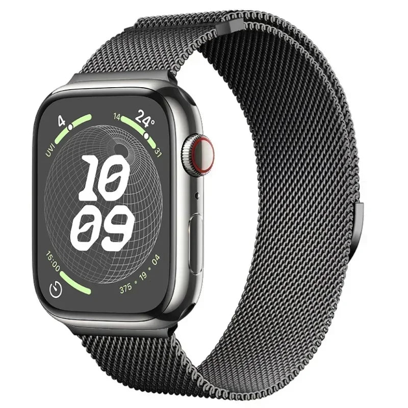 Correa Milanesa Para Apple Watch Band Ultra 2 49mm 44mm 40mm 45mm 41mm 38mm 44mm Pulsera Para iWatch Series 9 3 6 5 SE 7 8 Correa