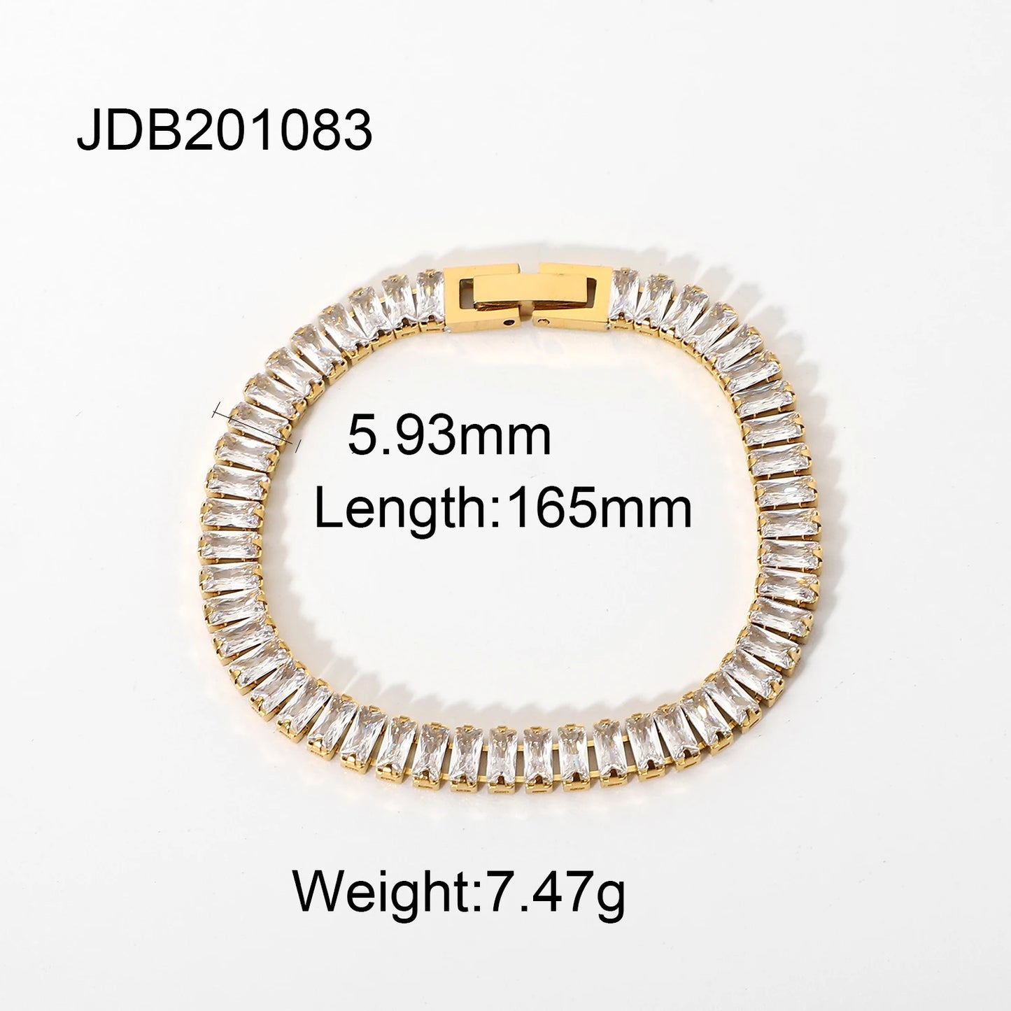 Uworld Maximalist Dipped With Cubic Zirconia Gemstones Stainless Steel Bracelet for Women Jewelry Gift bracelet Waterproof Jewel