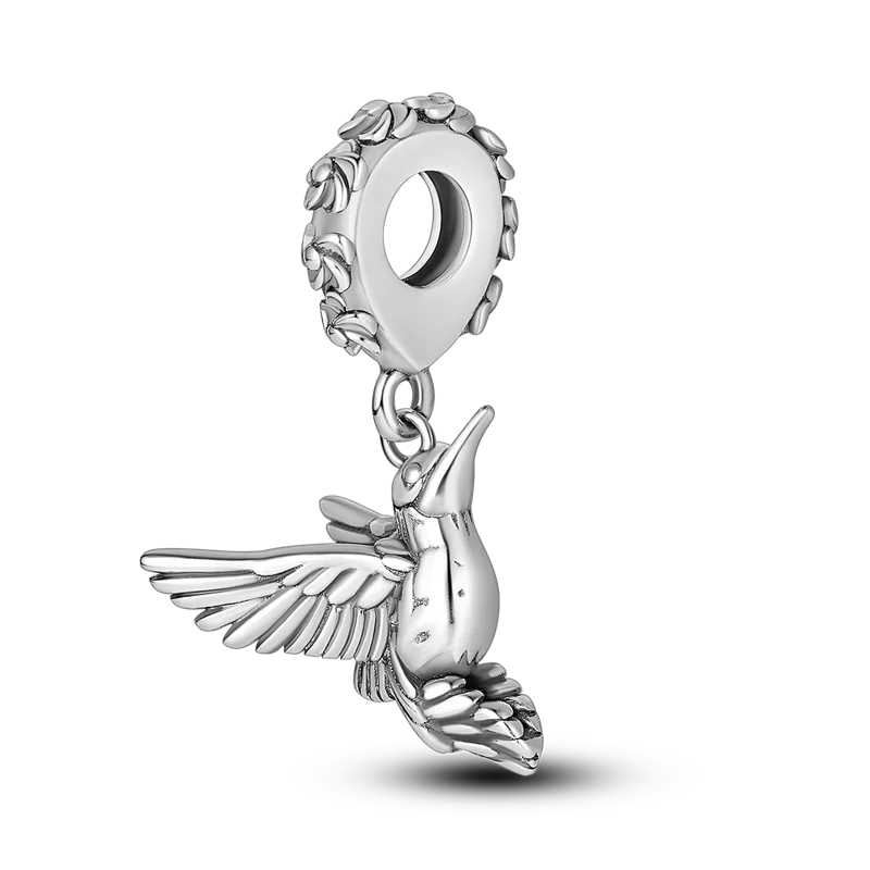 2025 Hot Sale Charms Bead 925 Sterling Silver Pink Butterfly Luminous Firefly Dangle Fit Bangle Bracelet Necklace DIY Jewelry