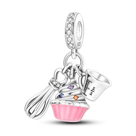 2025 Hot Sale Charms Bead 925 Sterling Silver Pink Butterfly Luminous Firefly Dangle Fit Bangle Bracelet Necklace DIY Jewelry