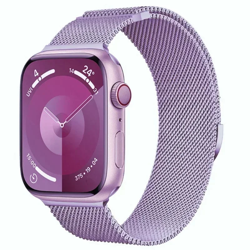 Correa Milanesa Para Apple Watch Band Ultra 2 49mm 44mm 40mm 45mm 41mm 38mm 44mm Pulsera Para iWatch Series 9 3 6 5 SE 7 8 Correa