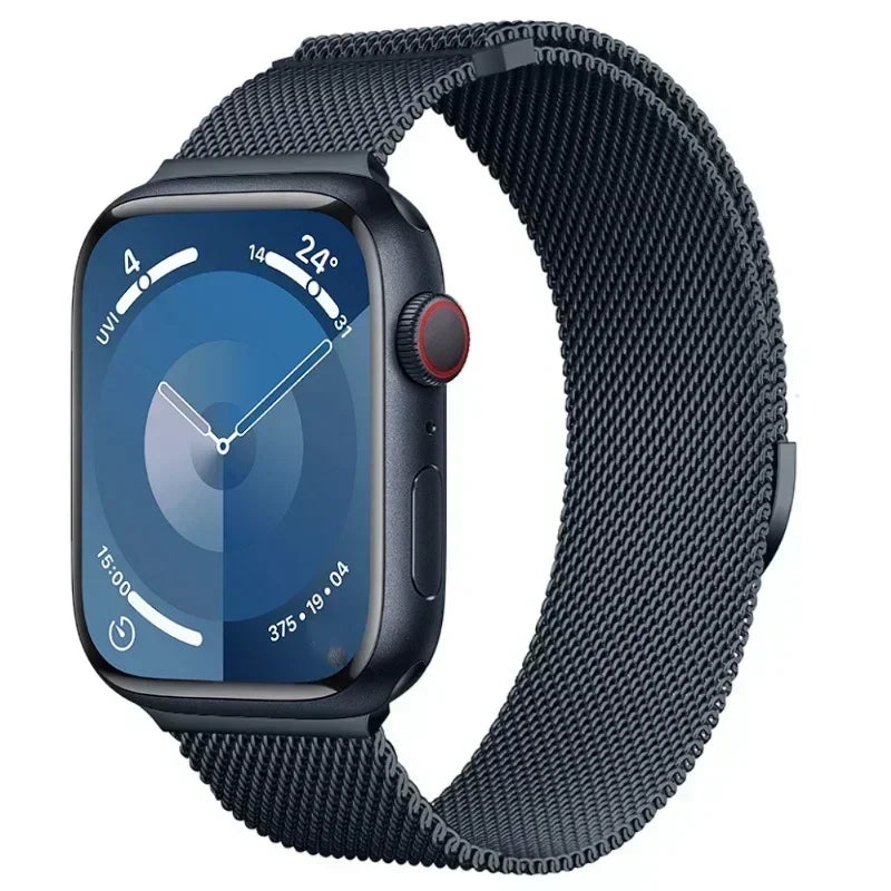 Correa Milanesa Para Apple Watch Band Ultra 2 49mm 44mm 40mm 45mm 41mm 38mm 44mm Pulsera Para iWatch Series 9 3 6 5 SE 7 8 Correa