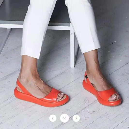 Women 2022 Summer Sandals PVC Leather Shoes Summer Fashionable Open Toes Platform Femme Sexy Women's Sandals
