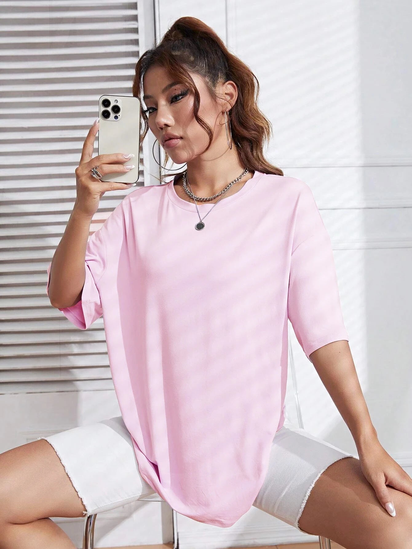 Camiseta de algodón de color liso para verano, camisetas de hip hop para mujer, camisetas casuales de algodón de manga corta, camisetas cómodas de moda
