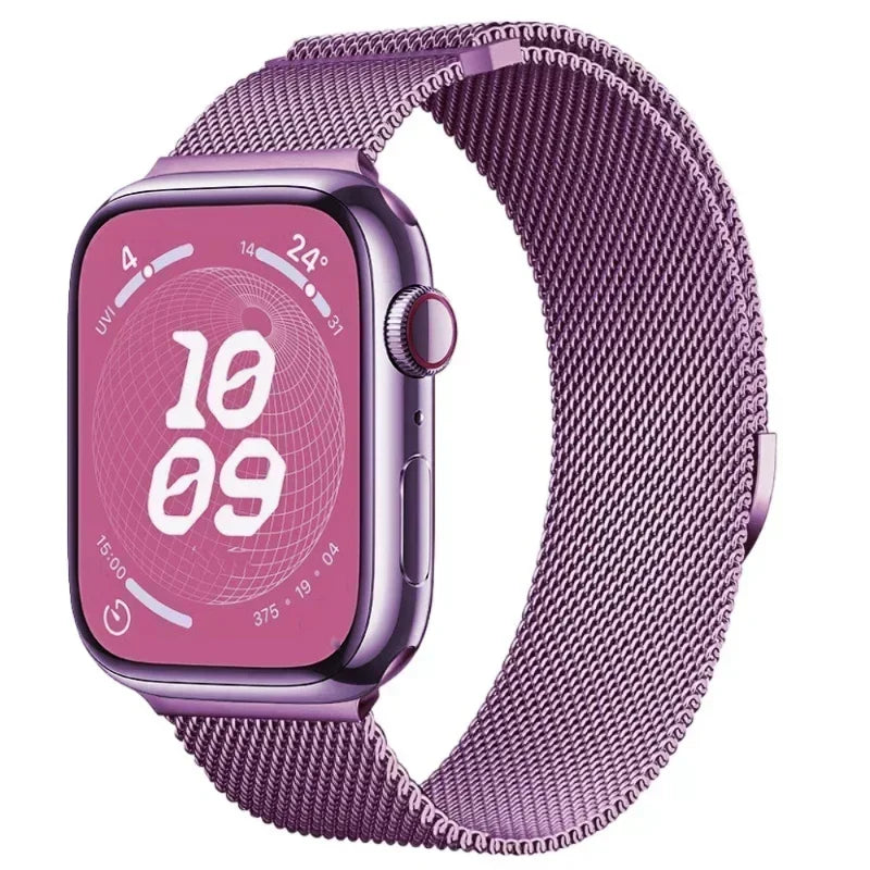 Correa Milanesa Para Apple Watch Band Ultra 2 49mm 44mm 40mm 45mm 41mm 38mm 44mm Pulsera Para iWatch Series 9 3 6 5 SE 7 8 Correa