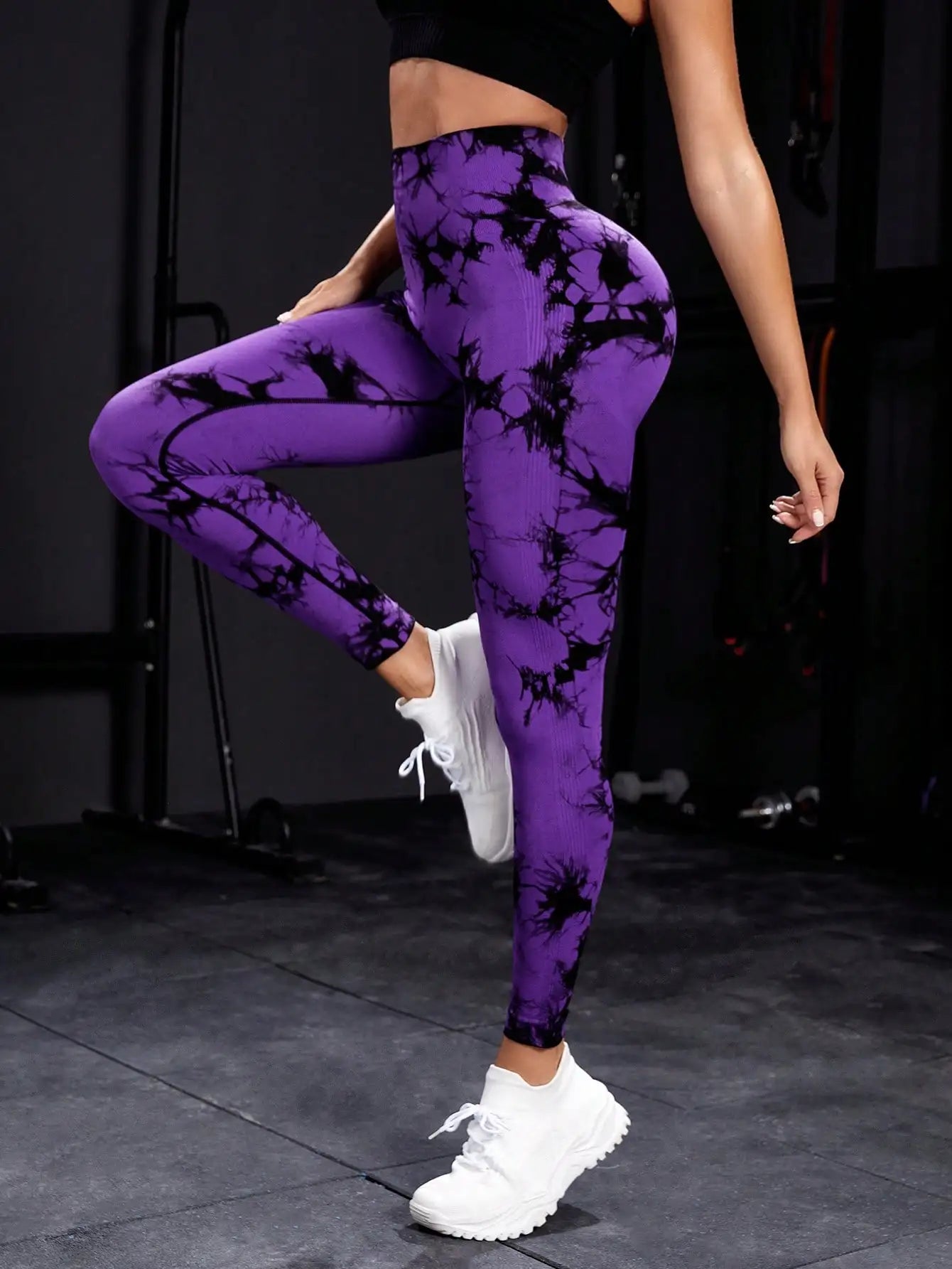Pantalones de yoga para mujer, mallas deportivas sin costuras, cintura alta, push up, para entrenamiento físico, ropa de gimnasio