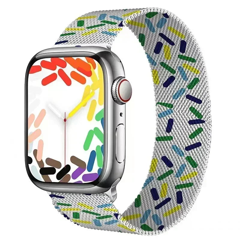 Correa Milanesa Para Apple Watch Band Ultra 2 49mm 44mm 40mm 45mm 41mm 38mm 44mm Pulsera Para iWatch Series 9 3 6 5 SE 7 8 Correa
