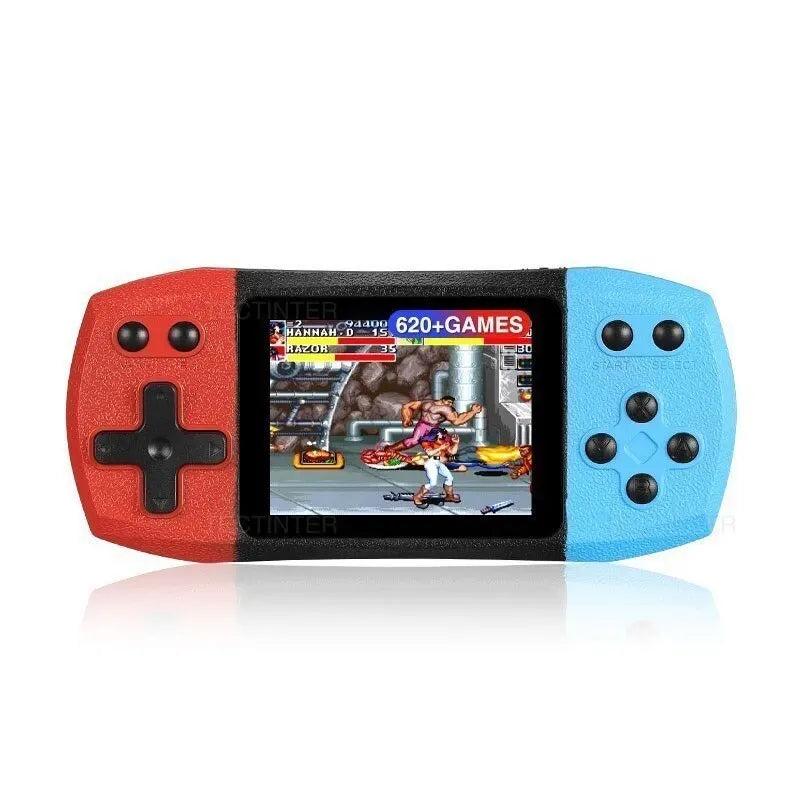 Consola de videojuegos retro con 620 juegos clásicos integrados, reproductor de juegos portátil, consola recargable, salida AV