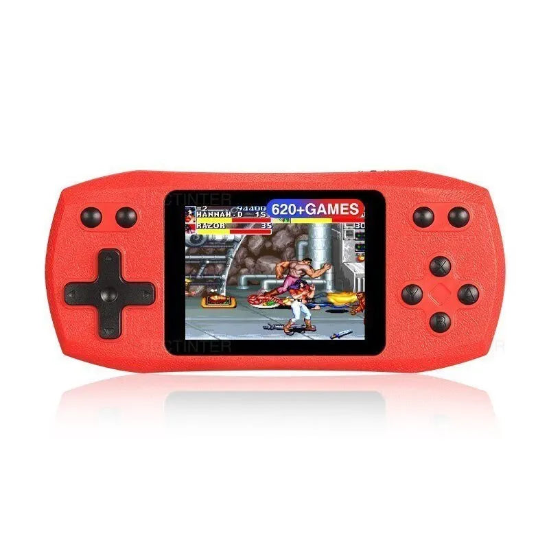 Consola de videojuegos retro con 620 juegos clásicos integrados, reproductor de juegos portátil, consola recargable, salida AV