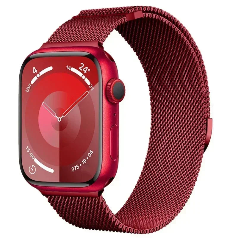 Correa Milanesa Para Apple Watch Band Ultra 2 49mm 44mm 40mm 45mm 41mm 38mm 44mm Pulsera Para iWatch Series 9 3 6 5 SE 7 8 Correa