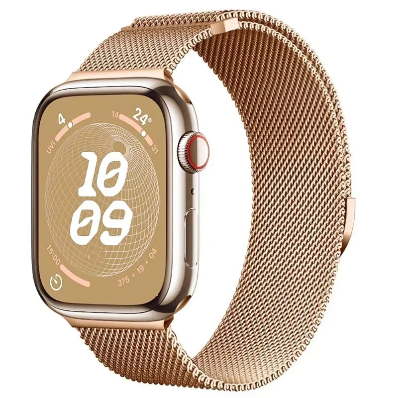 Correa Milanesa Para Apple Watch Band Ultra 2 49mm 44mm 40mm 45mm 41mm 38mm 44mm Pulsera Para iWatch Series 9 3 6 5 SE 7 8 Correa
