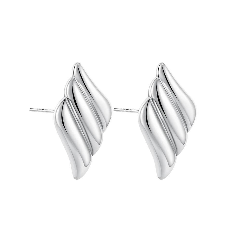Vintage Texture Gold Plated Stainless Steel Earrings for Women Geometric Circle Twist Statement Earring Fashion Jewelry Bijoux