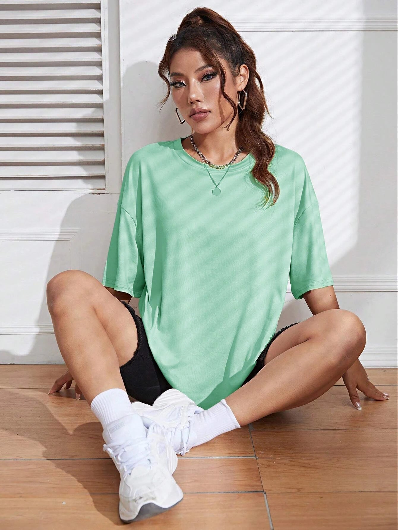 Camiseta de algodón de color liso para verano, camisetas de hip hop para mujer, camisetas casuales de algodón de manga corta, camisetas cómodas de moda