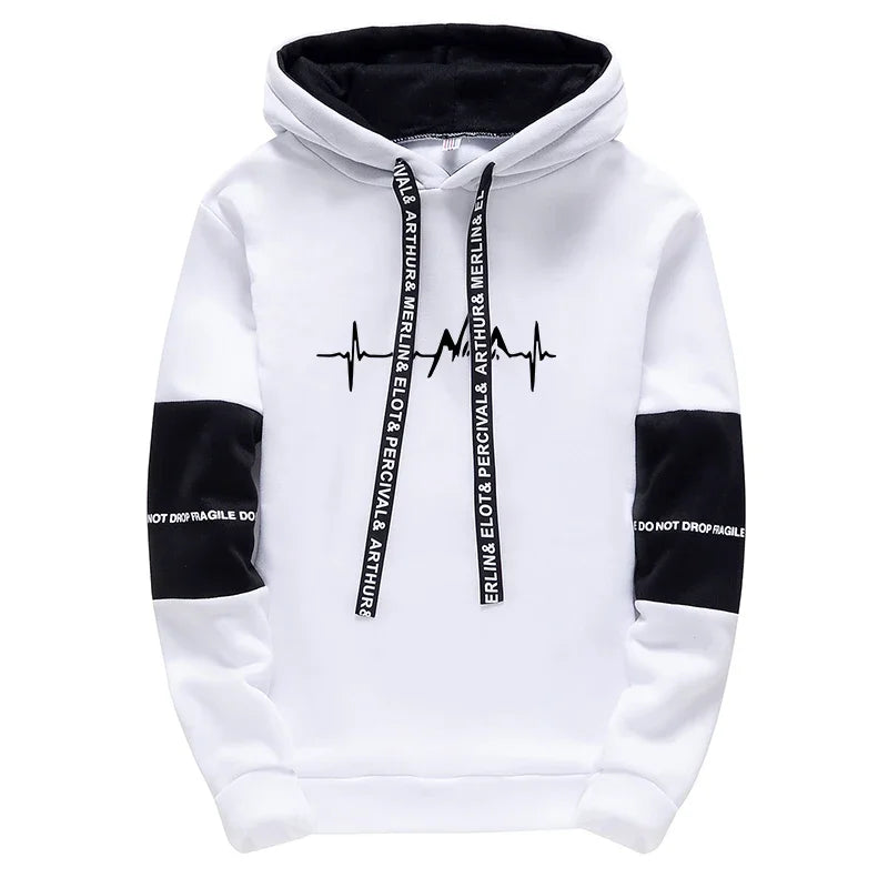 Chándal informal clásico para hombre, sudadera con capucha, ropa para correr, alta calidad, simplicidad, estampado versátil, tops y pantalones, 2024