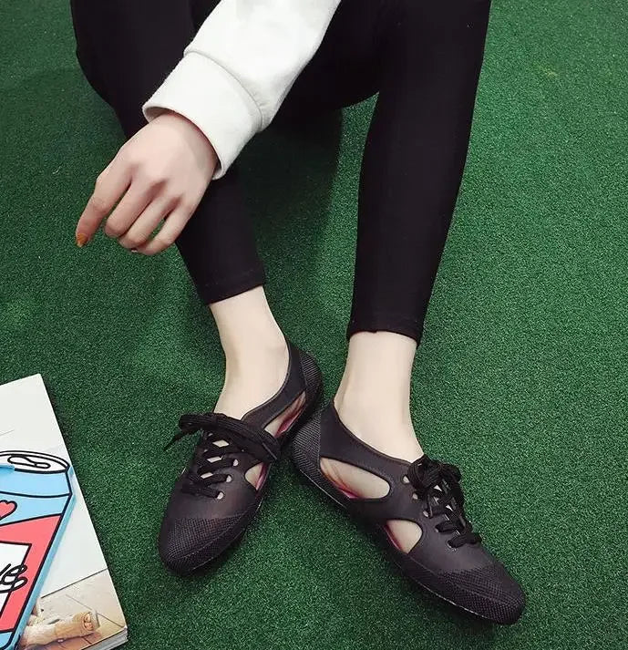 Sandalias Minmclas nuevas para niña con mensajes, zapatos de playa con suela transpirable, zapatos de gelatina, sandalias de plástico con vendaje para estudiantes, sandalias para mujer