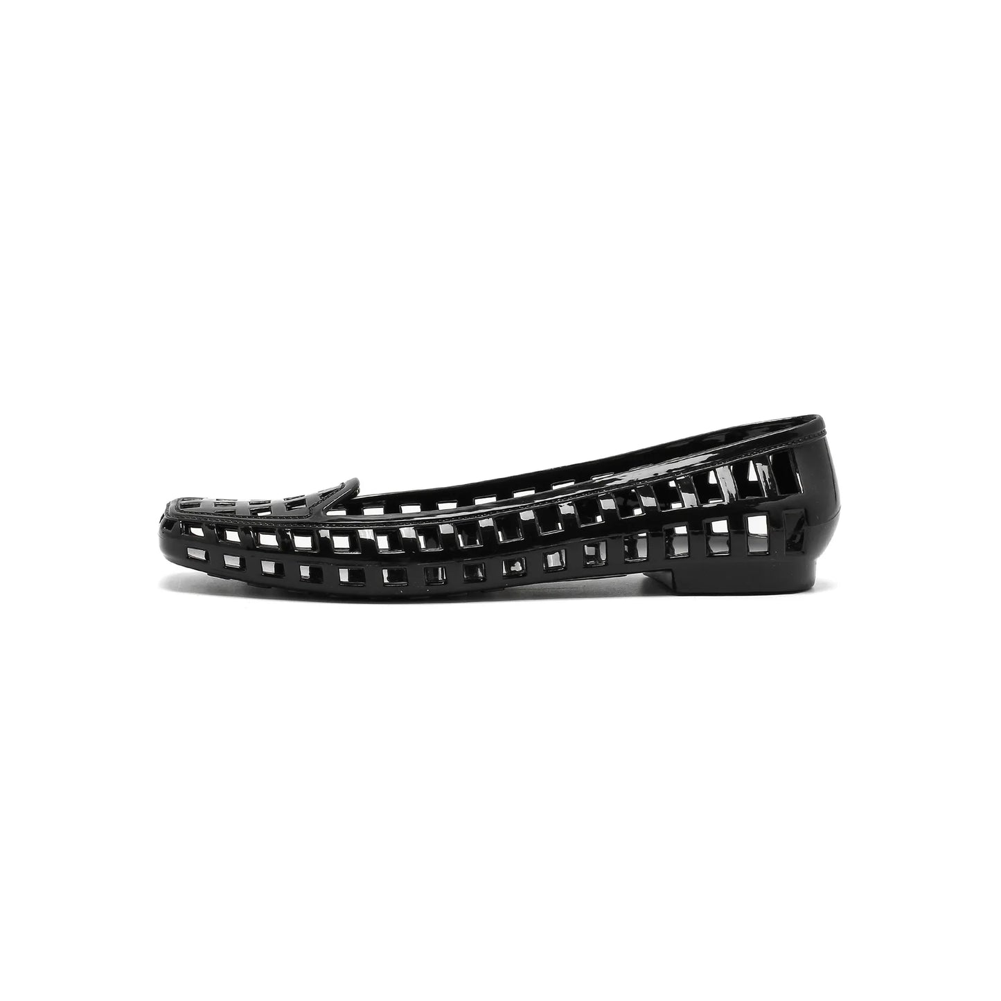 Sandalias de gelatina para mujer 2025, sandalias de boca baja, sandalias de PVC con punta cuadrada para exteriores, sandalias para personas perezosas que las pisan.