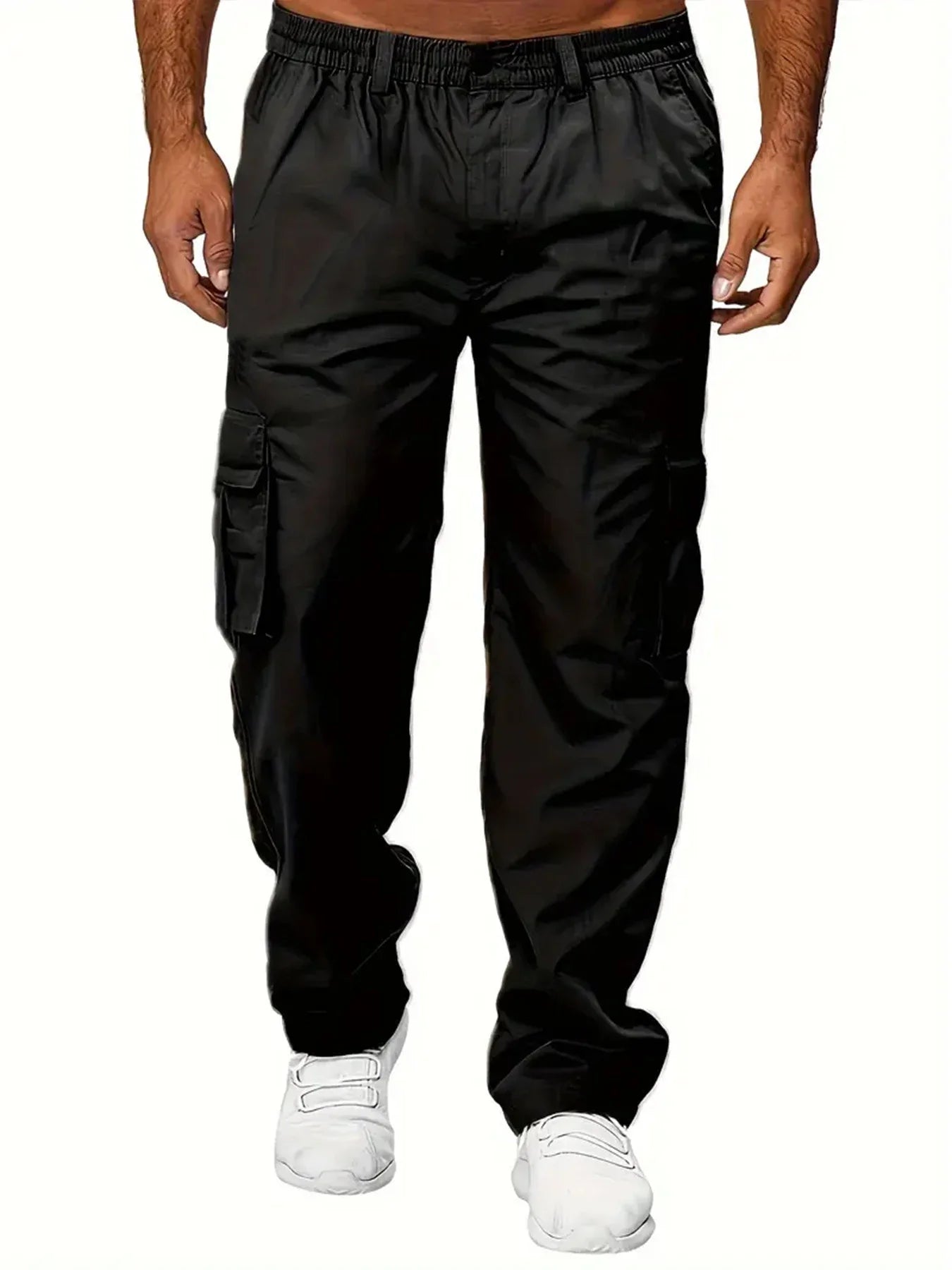Pantalones cargo para hombre, pantalones deportivos para exteriores, sueltos, rectos, largos, informales, de verano, con múltiples bolsillos, ropa de trabajo duradera, pantalones para hombre