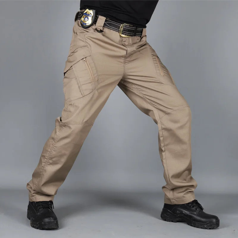 Pantalones tácticos militares de verano para hombre, informales, resistentes al desgaste, con múltiples bolsillos, de secado rápido, para senderismo y trabajo al aire libre.