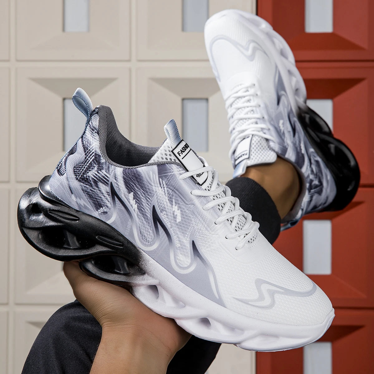 Zapatillas de running unisex 2025 para hombre y mujer, ligeras, de malla, transpirables, cómodas, planas y suaves, con cordones, para verano