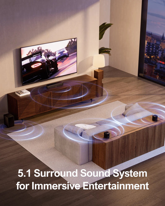 Barra de sonido envolvente virtual ULTIMEA Aura A30 de 5.1 canales para TV, sistema de sonido de cine en casa con altavoces y control mediante aplicación 