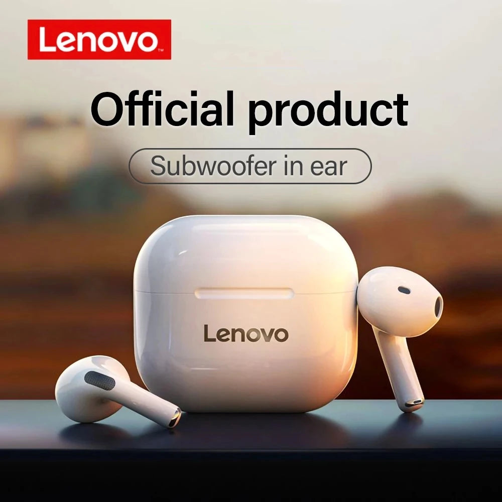 Auriculares inalámbricos originales Lenovo LP40 TWS con Bluetooth, control táctil, deportivos, estéreo, para teléfono Android. 