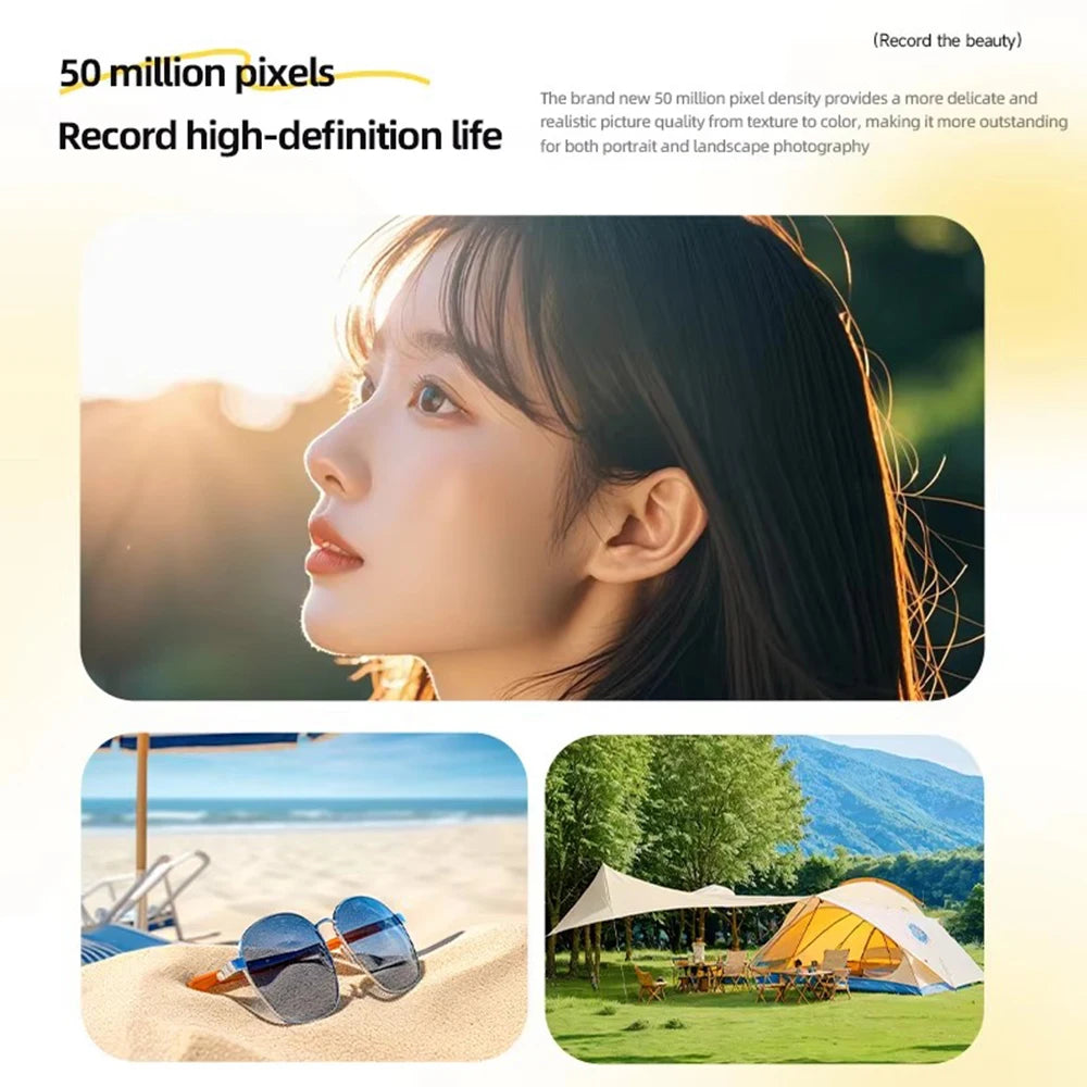 Cámara digital 4K de 50 MP HD para fotografía, viajes, selfies, para niños, con zoom 8x, videocámara compacta, cámara pequeña de bolsillo para estudiantes. 