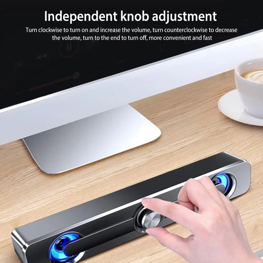 Salange Sound Bar Bluetooth USB Wired Speakers Bar Stereo Speaker For Projector PC Laptop Phone Computer 3.5mm Aux Speaker