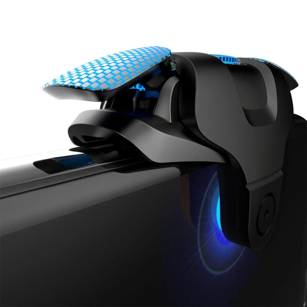 STONEGO - 1 par de disparadores para juegos de teléfono móvil para PUBG, apuntar, disparar, L1, R1, botón ABS para mando universal. 
