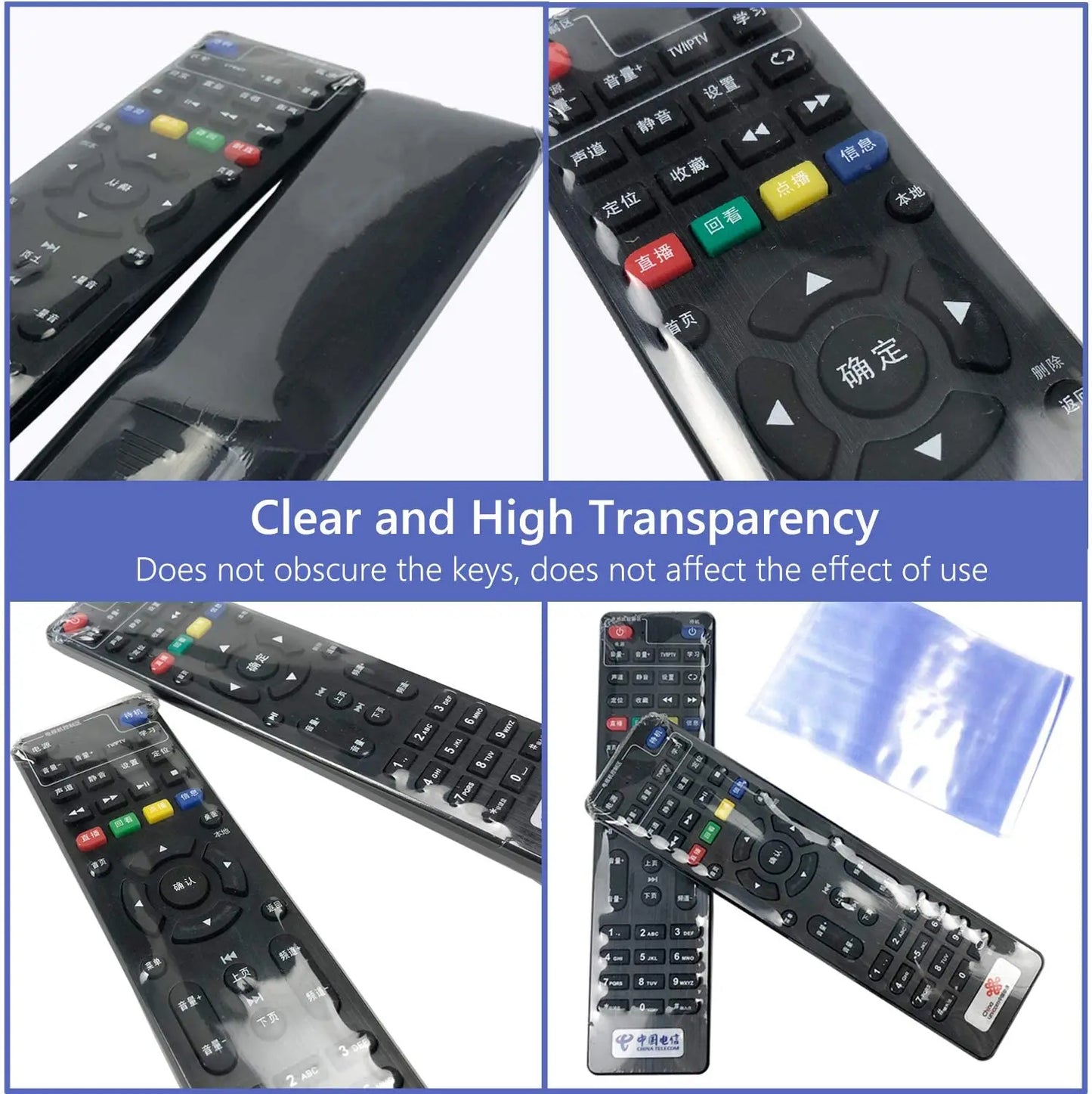 5/10/20 piezas de película retráctil transparente, funda protectora antipolvo para control remoto de TV, aire acondicionado, plástico retráctil 