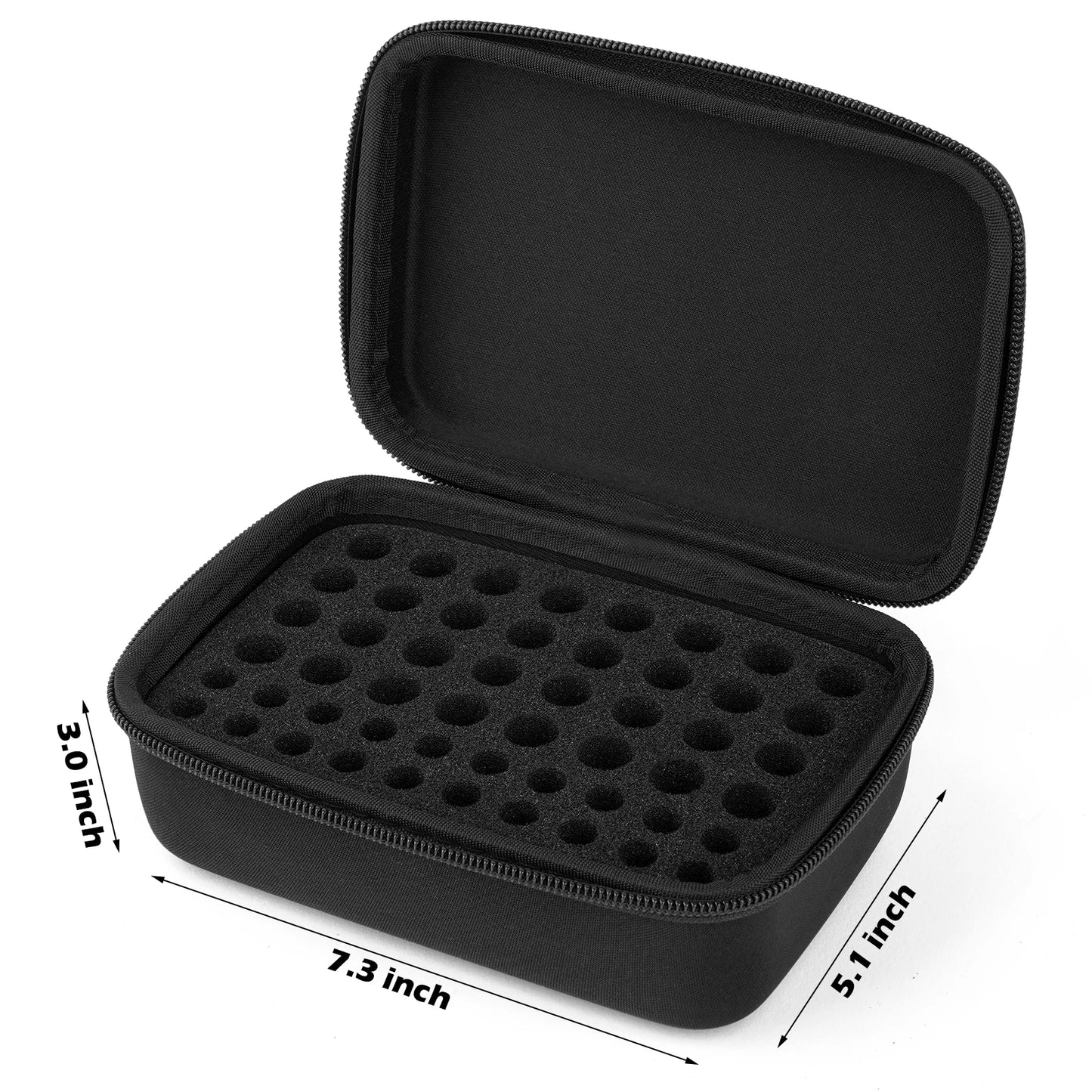 Estuche rígido para guardar y organizar pilas: capacidad para 32 pilas AA, 20 pilas AAA (52 pilas en total) [Probador no incluido] 