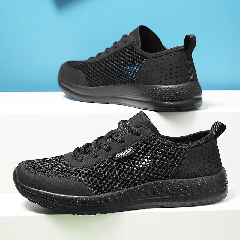Zapatillas deportivas suaves para hombre, transpirables, de malla, cómodas y ligeras, de alta calidad para exteriores. 