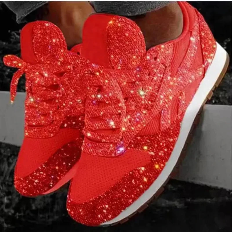 Zapatillas planas vulcanizadas informales para mujer, zapatos de plataforma con cordones de malla, de talla grande, a la moda, para exteriores, 2024 