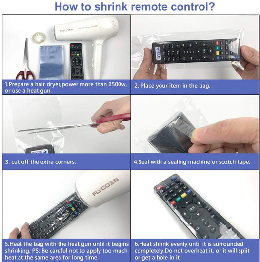 5/10/20 piezas de película retráctil transparente, funda protectora antipolvo para control remoto de TV, aire acondicionado, plástico retráctil 