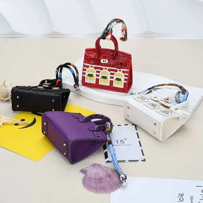 Mini BackpackHanging Creative House Headphone Bag For Airpods 4 3 Pro2 Galaxy Buds Headphone Case Holds Small items With Lanyard