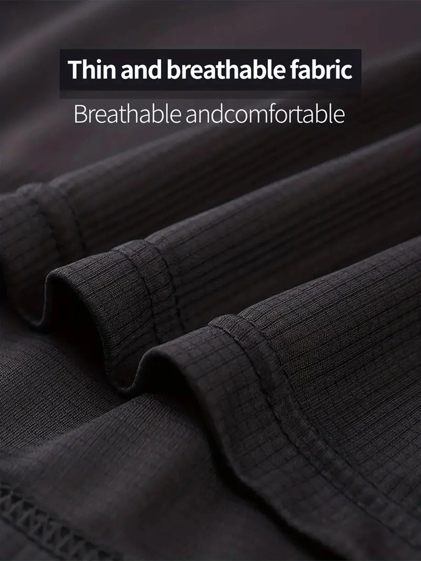 Camiseta de cuello redondo de 3 piezas negra ultraligera para hombre, de secado rápido, transpirable y absorbente del sudor, adecuada para fitness, gimnasio y Ru 