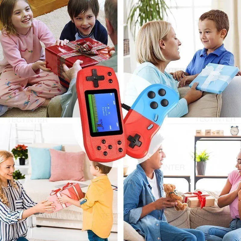 Consola de videojuegos retro con 620 juegos clásicos integrados, reproductor de juegos portátil, consola recargable, salida AV 