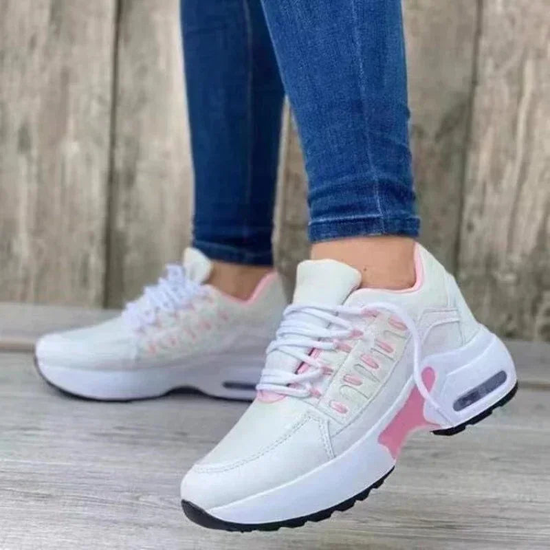 Tenis para mujer, zapatillas de plataforma informales para mujer 2025, nuevas zapatillas de correr cómodas de malla antideslizantes, zapatillas de talla grande para mujer 