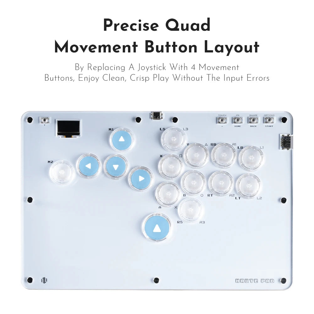 Controlador arcade Hitbox con joystick Haute42, sin palanca, para PC, PS4, PS5 y Steam. 