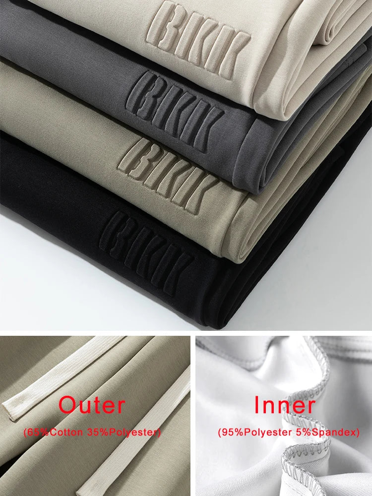 Pantalones deportivos rectos de algodón para hombre, de pierna ancha, con cordón y letras, holgados, informales, largos, talla grande 8XL 