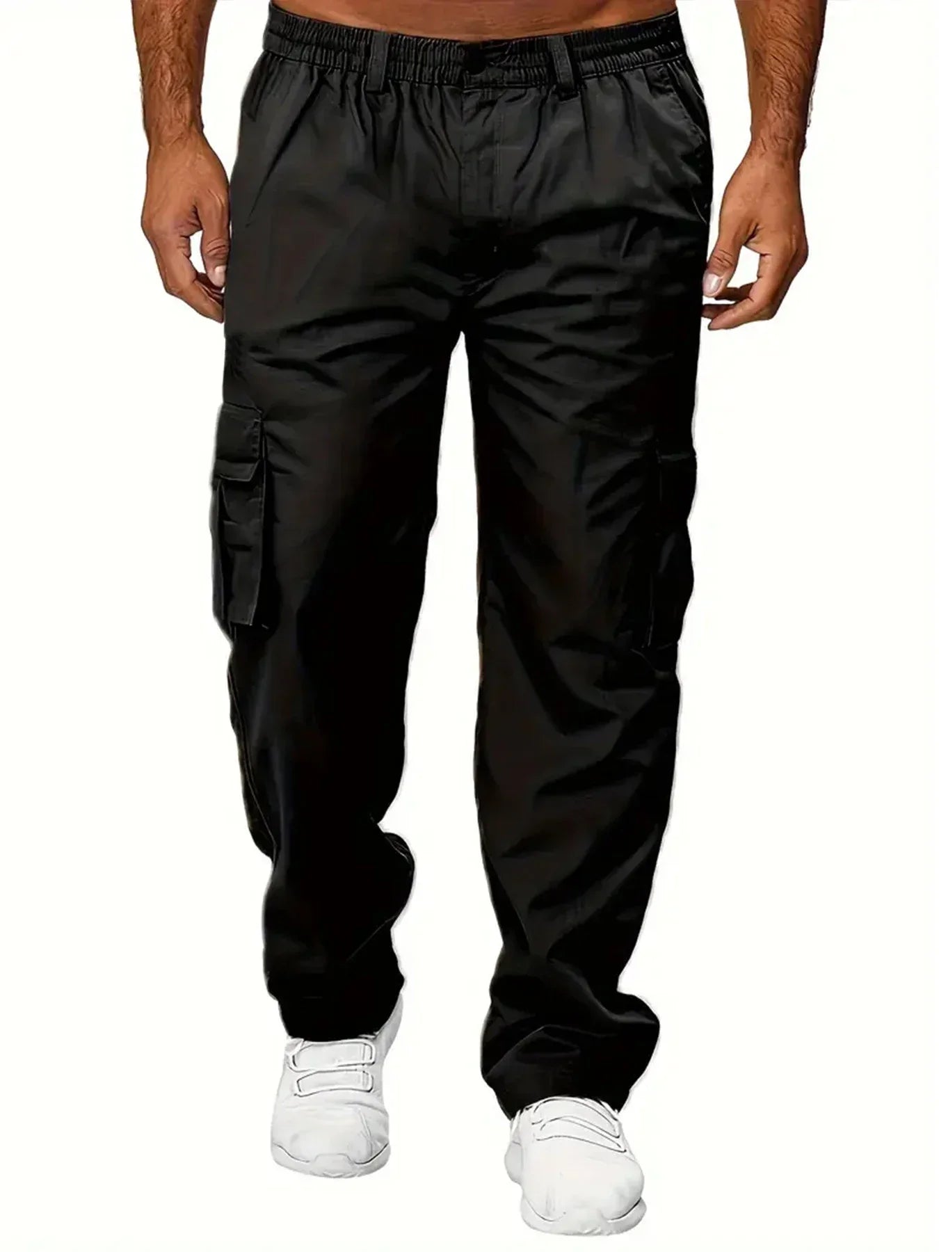Pantalones cargo para hombre, pantalones deportivos para exteriores, sueltos, rectos, largos, informales, de verano, con múltiples bolsillos, ropa de trabajo duradera, pantalones para hombre 