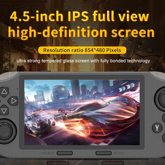Consola de videojuegos portátil GAMINJA SF3000 con pantalla IPS de 4,5 pulgadas y más de 20.000 juegos integrados para PS1, GBA y SFC.