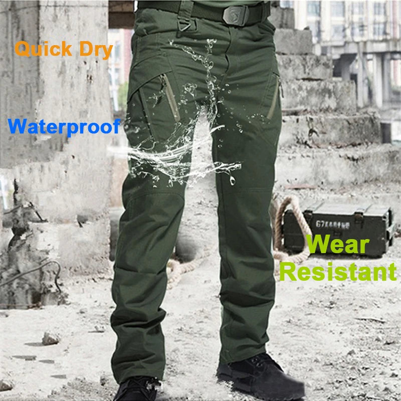 Pantalones tácticos militares de verano para hombre, informales, resistentes al desgaste, con múltiples bolsillos, de secado rápido, para senderismo y trabajo al aire libre. 