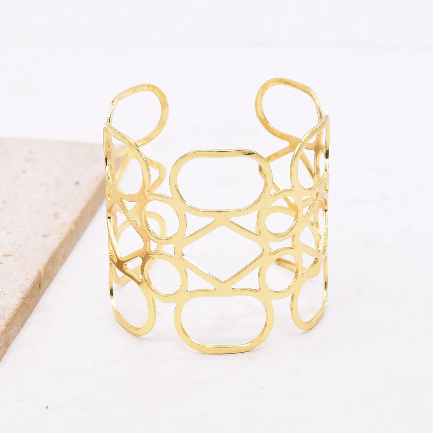 Gold Color Simple Line Butterfly Flower Open Bangles For Women Swirl Charm Armlet Greek Goddess Upper Arm Cuff Bracelet Jewelry