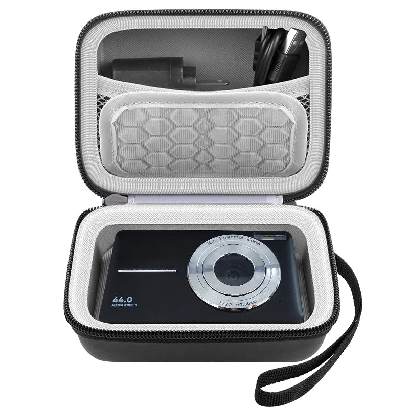 Estuche de transporte y protección para cámara digital AbergBest de 21 megapíxeles y 2,7" LCD, recargable, HD, Kodak Pixpro y Canon. 