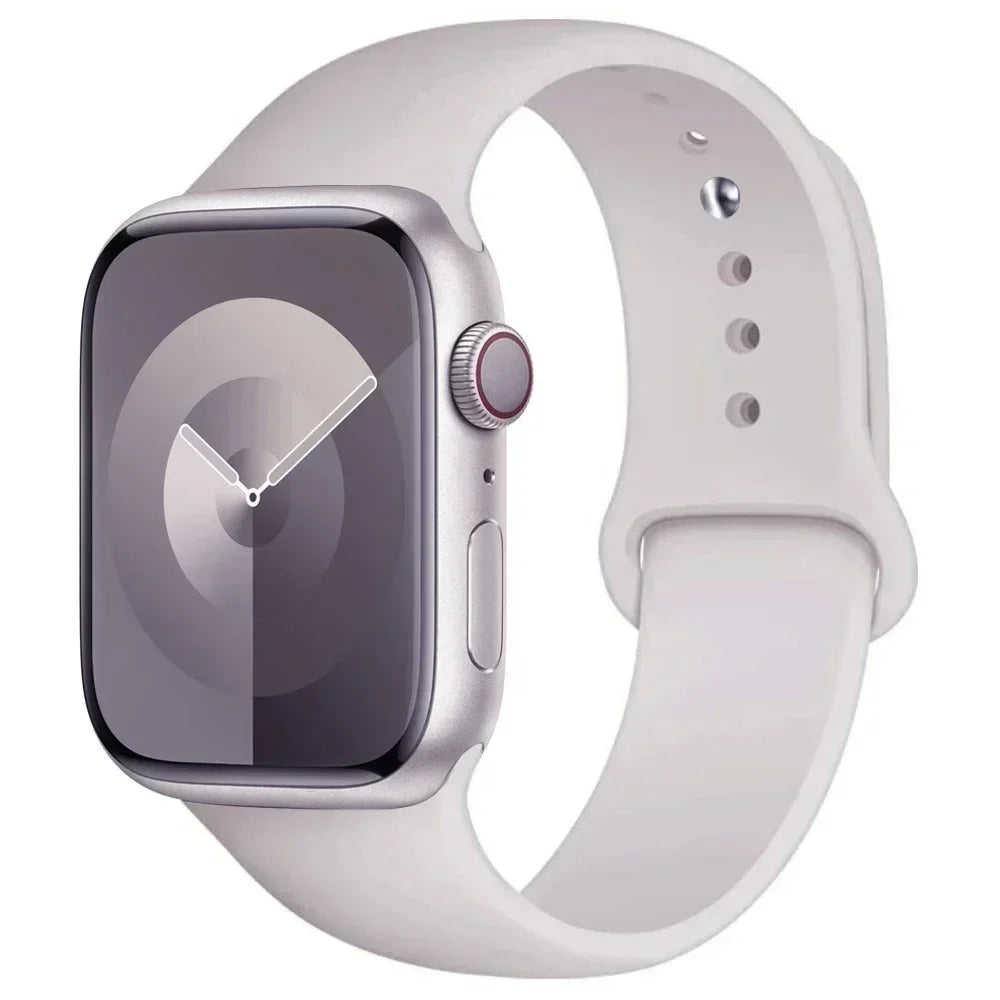 Correa de silicona para Apple Watch de 44 mm, 45 mm, 40 mm, 41 mm, 42 mm, 38 mm y 45 mm, pulsera deportiva para iWatch Series 8, 7, 6, 5, 4, 3, SE, 9, Ultra 2 y 49 mm. 
