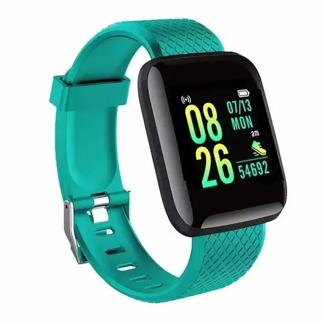 Reloj inteligente deportivo con control de actividad física, música, mensajes, podómetro, conexión Bluetooth, reloj inteligente 116, despertador, clima. 