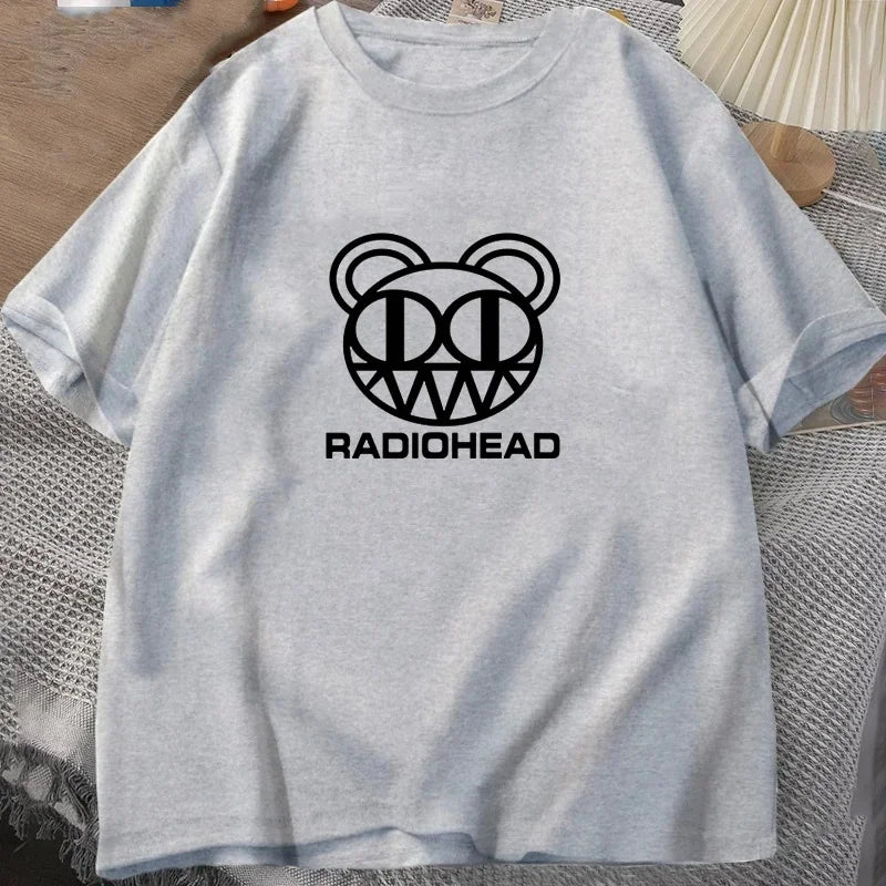 Camiseta vintage de Radiohead para hombre, camiseta de moda de algodón, camiseta de manga corta para niño, camiseta de banda de rock, ropa para hombre 