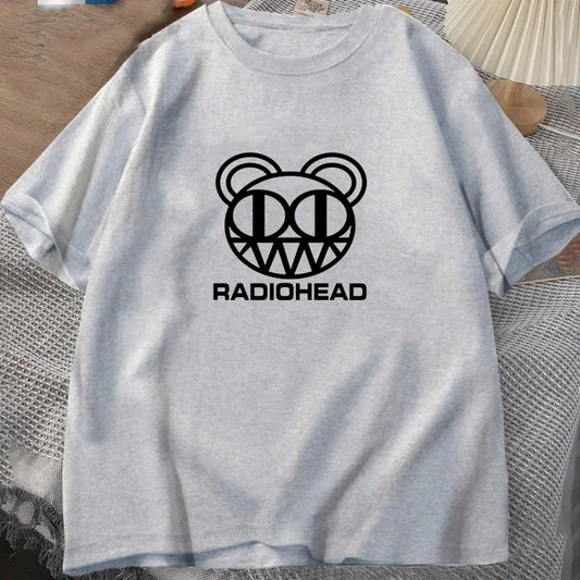 Camiseta vintage de Radiohead para hombre, camiseta de moda de algodón, camiseta de manga corta para niño, camiseta de banda de rock, ropa para hombre 